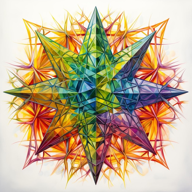 transparente und farbenfrohe Cannabis-Kunst