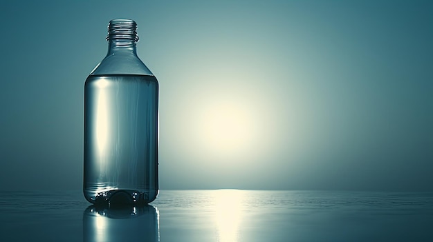 Transparente Wasserflasche, rein und tragbare, die Hydratation und Nachhaltigkeit verkörpert
