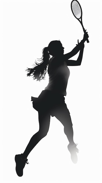 Transparenter As-Silhouette-Tennisspieler