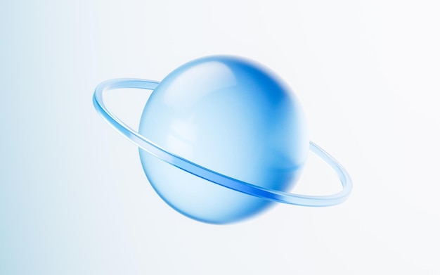 Transparentes Glas mit gradienten Farben 3D-Rendering