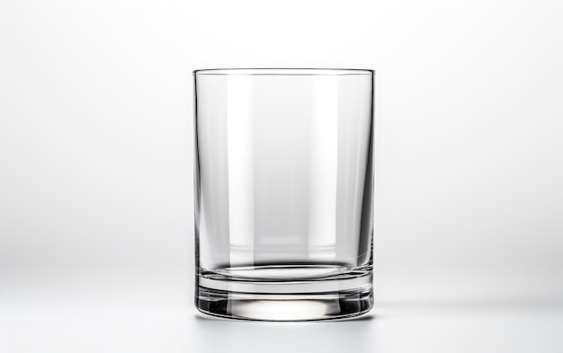 Transparentes weißes Glas auf weißem oder PNG-transparentem Hintergrund