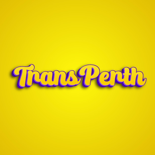 Foto transperth tipografía diseño 3d amarillo rosa blanco fondo foto jpg