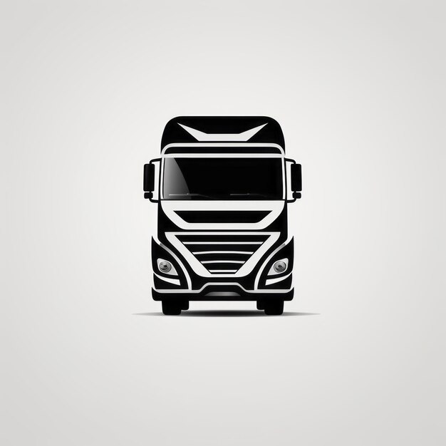 Foto transport co streamlined elegance in motion logotipo ilustrado em 2d com fundo branco e preto