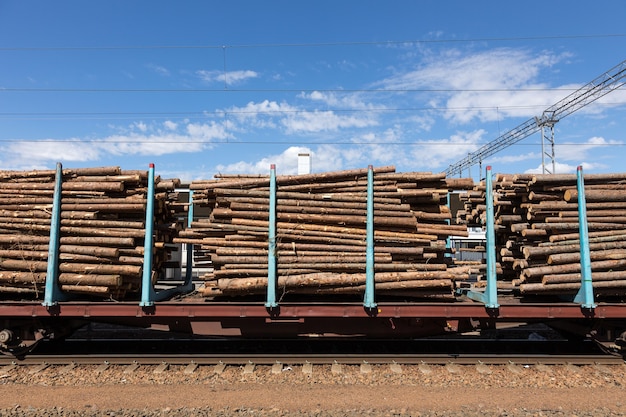 Transporte de madera por ferrocarril