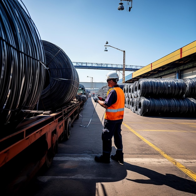 Transporte y manipulación de alambres de acero