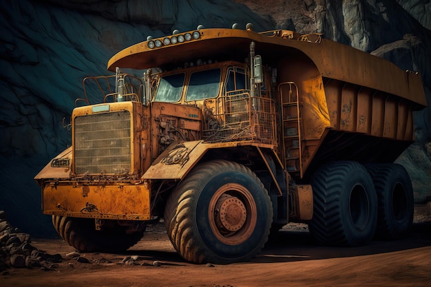 Transportfahrzeug in einer Kupfermine
