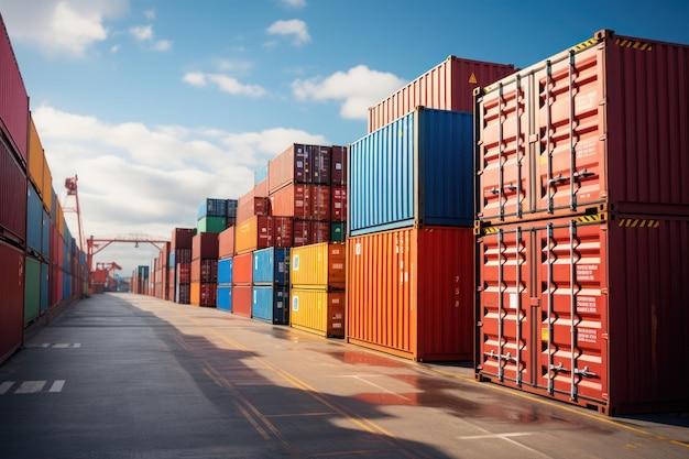Transportlogistik der Containerfrachtschifffahrt im Container Generative AIT