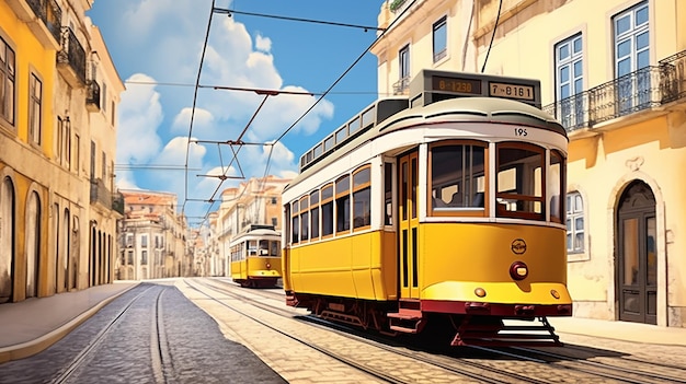 Foto el tranvía antiguo de lisboa