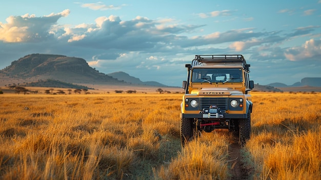 El trasfondo de un emocionante safari por la vida silvestre