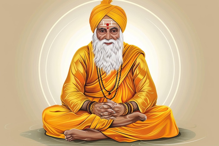 Foto el trasfondo del festival indio guru nanak jayanti