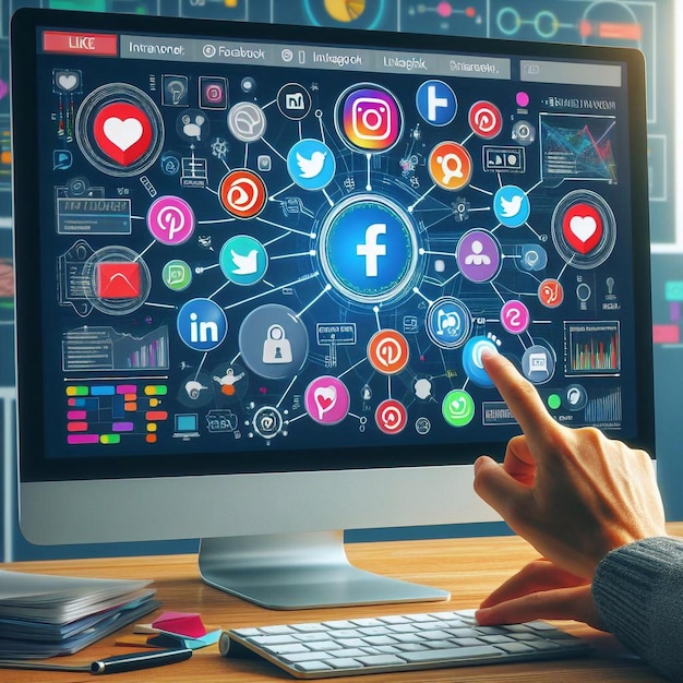 Un trasfondo de marketing en las redes sociales