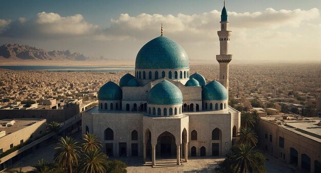 Foto el trasfondo de la mezquita islámica para el ramadán