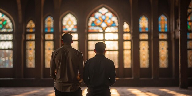 Foto el trasfondo de la mezquita