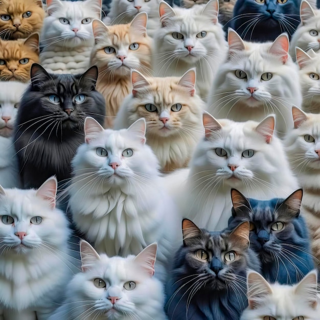 El trasfondo de muchos gatos gatos callejeros lindos
