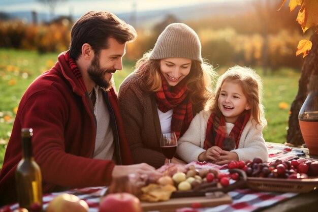 El trasfondo de la niña con sus padres para el día de la familia