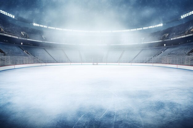 El trasfondo de la pista de hockey estéril