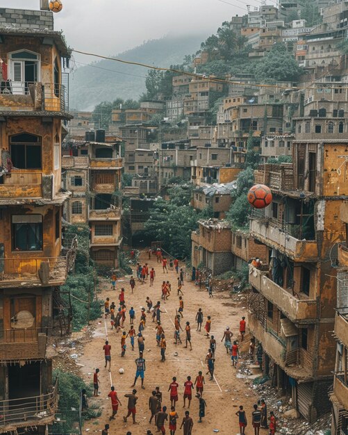 Foto el trasfondo de un torneo deportivo comunitario