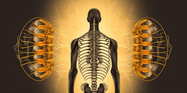 Trastorno de la columna vertebral escoliosis lesión de la columna dorsal anatomía humana y conceptos médicos