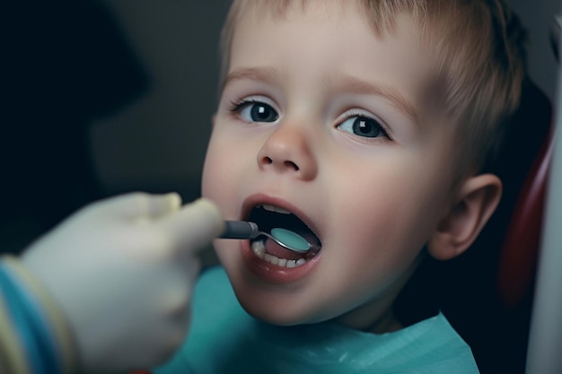 Tratamento odontológico em crianças e dentistas infantis AI Generated