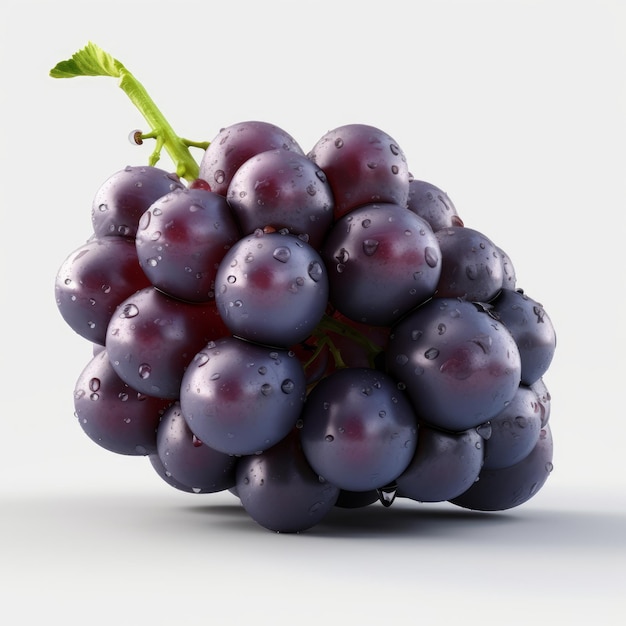 Trauben sind sehr nahrhafte Früchte auf Weiß