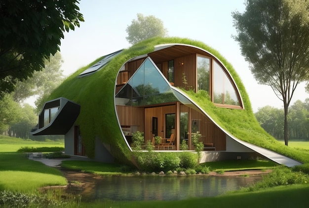 Traumhaus nachhaltiges Design seine schöne Illustration im w