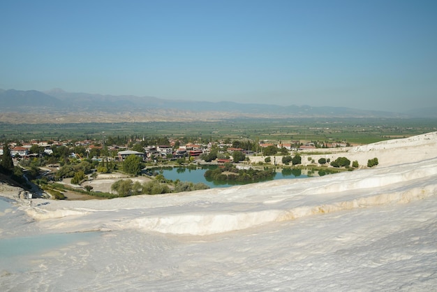 Travertin bei Pamukkale in Denizli Turkiye