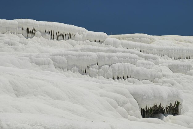 Travertin-Terrassen bei Pamukkale in Denizli Turkiye