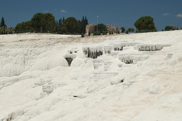 Travertin-Terrassen bei Pamukkale in Denizli Turkiye