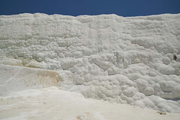 Travertino em Pamukkale em Denizli Turkiye