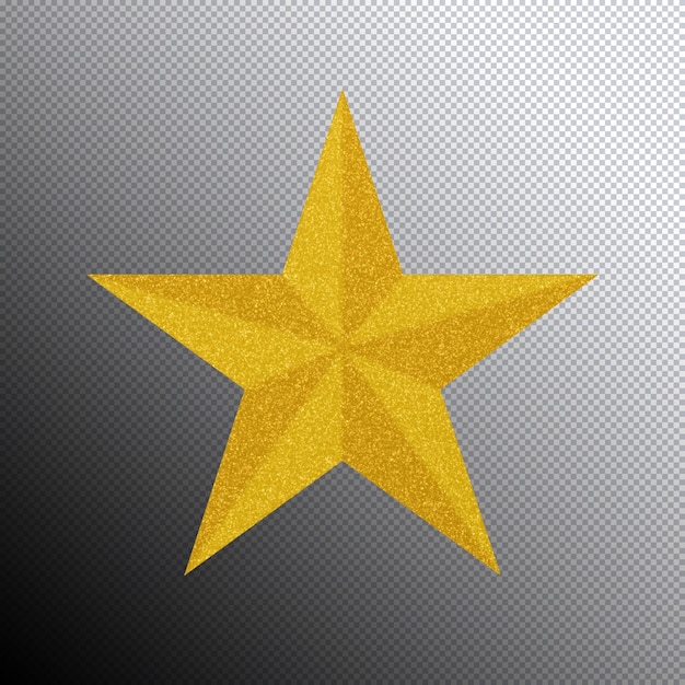 Trazado de recorte de estrella de Navidad de oro decoración de Navidad
