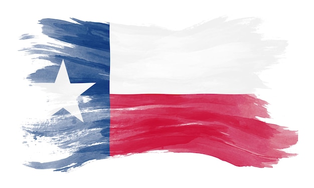 Trazo de pincel de la bandera del estado de Texas, fondo de la bandera de Texas