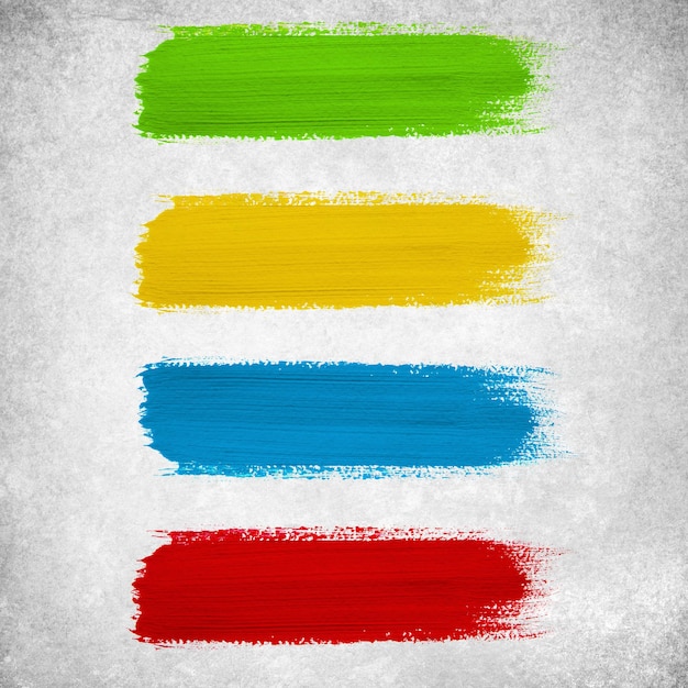 Trazo de pincel colorido sobre fondo grunge