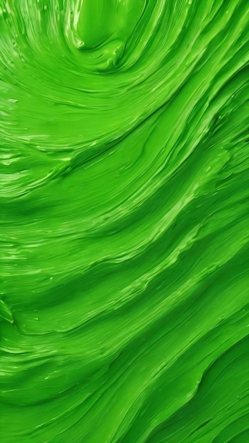 El trazo de pintura verde