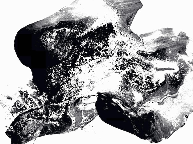 trazo de tinta abstracto para elementos de diseño grunge pintura negra