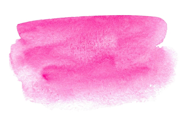 Foto trazos de pincel de acuarela rosa como fondo.