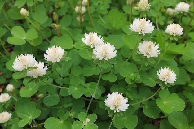 Foto el trébol blanco trifolium repens