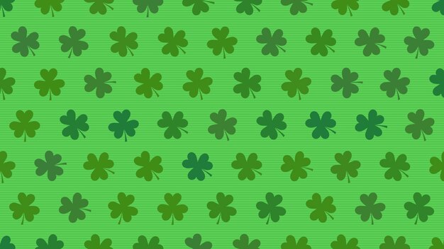Tréboles verdes sobre fondo de brillo, día de fiesta de San Patricio. Ilustración 3D de estilo lujoso y elegante para vacaciones