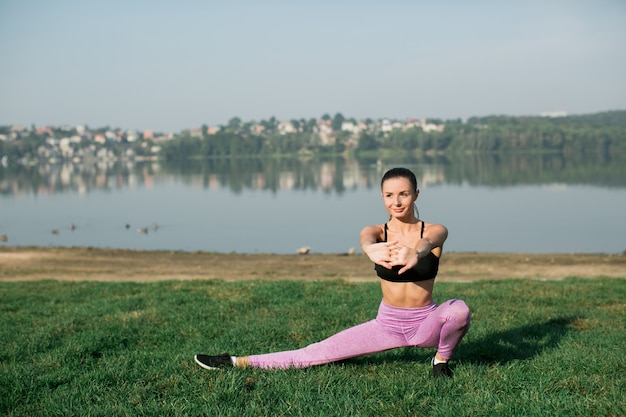 Treinamento de garotas de fitness