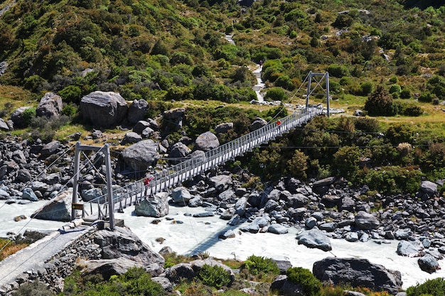 Trekking no vale de hooker, nova zelândia