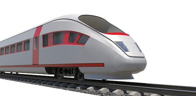 Trem Moder movendo-se em branco