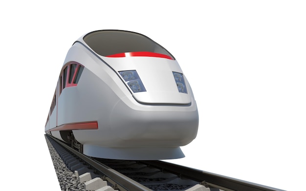 Trem moderno sobre trilhos