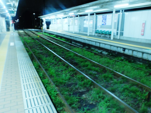 Foto trem na estação ferroviária