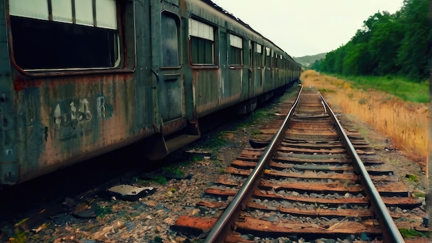 Foto tren abandonado