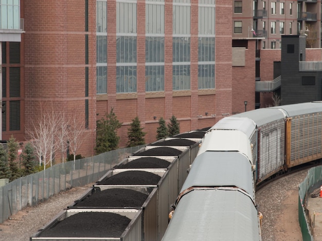 Tren de carbón en Union Station, Denver.