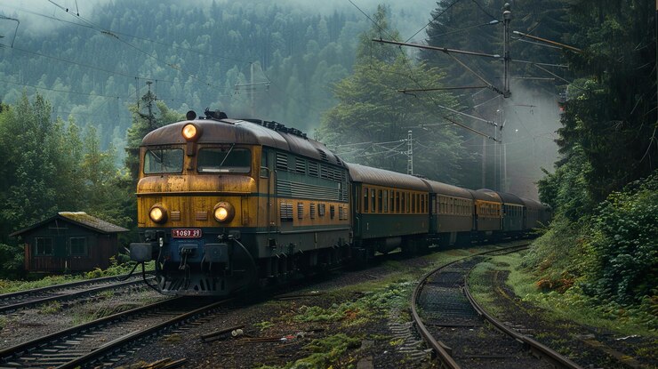 Foto un tren con el número 37 en el frente