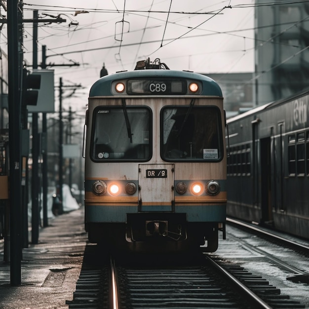 Un tren con el número cb8 en él