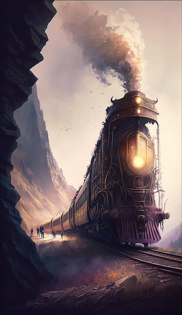 Un tren que va a las montañas.