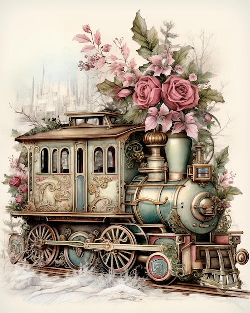 El tren vintage de Navidad editado por Sassy