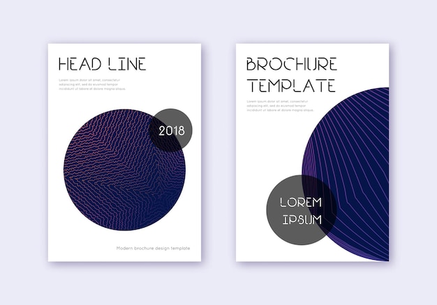 Trendige Cover-Design-Vorlagen-Satz Violett-Abstract
