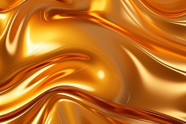 Trendiger Metallic-Gold-Flüssigkeitshintergrund Ai generativ